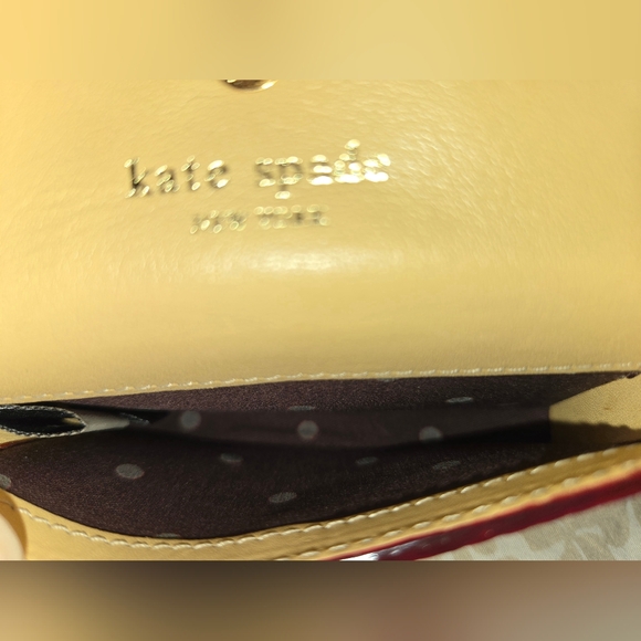 Kate Spade Red Leather Card Holder Wallet - Picture 7 of 7